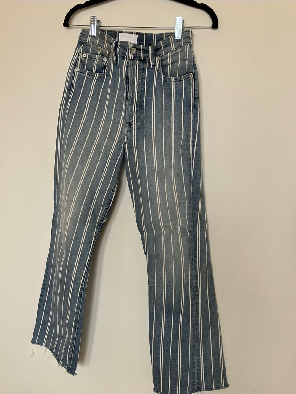 Boyish Stripe Cropped Jeans